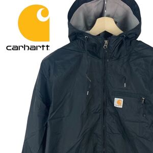 10M488◯ Carhartt カーハート ブラック マウンテンパーカー ライトアウター ボーイズXL メンズM〜L相当 アメリカ古着 ヴィンテージ