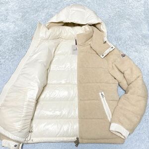 美品 モンクレール MONCLER MICHON GIUBBOTTO ミッション フリース ボア ダウンジャケット もこもこ 21年モデル 国内正規品 メンズ 2 M相当