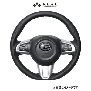 レアル ステアリング オリジナルシリーズ(オールレザー)キャスト アクティバ LA250S/LA260S M90-LPB-BL REAL