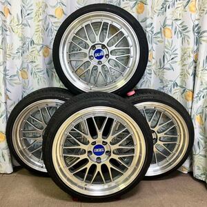 超美品　超軽量　最高級BBS 鍛造20インチ　ホイール　タイヤセット PCD114.3 LM240 x2本　LM254x2本　225/35ZR20 X4本　2023年製造