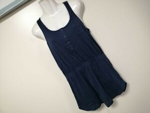 jjyk8-309 ■ FOREVER21 ■ フォーエバー21 ワンピース ジャンパースカート カットソー 袖なし ノースリーブ コットン 紺 ネイビー S 新品