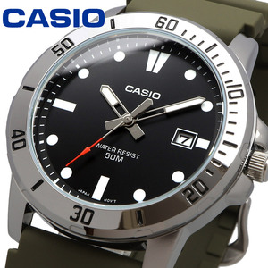 【父の日 ギフト】CASIO カシオ 腕時計 メンズ チープカシオ チプカシ 海外モデル クォーツ ミリタリー MTP-VD01-3EV