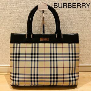 【美品】BURBERRY バーバリー ハンドバッグ トートバッグ ノバチェック