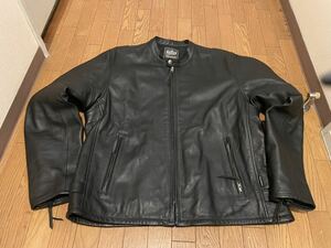 貴重なBIGサイズ入手困難　KADOYA カドヤ の革ジャンKS LEATHER 4LBサイズ　シングルライダースジャケット