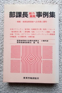 部課長能力開発事例集 戦略・参謀型管理者への支援と運用 (産業労働調査所)☆