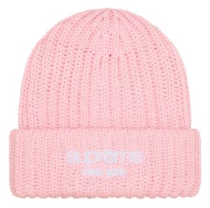 Supreme Classic Logo Chunky Ribbed Beanie light pink シュプリーム ニット帽 ビーニー 帽子 ピンク ジワリーム 初売り セール box 