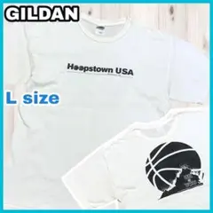 【US古着】ギルダン 両面プリント 半袖 Tシャツ バスケットボール Lサイズ