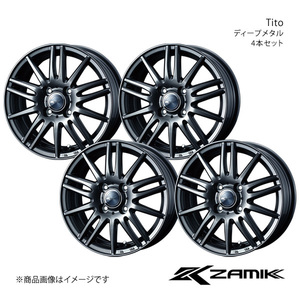 Zamik/Tito MRワゴン MF33S アルミホイール4本セット【13×4.0B 4-100 INSET45 ディープメタル】0037581