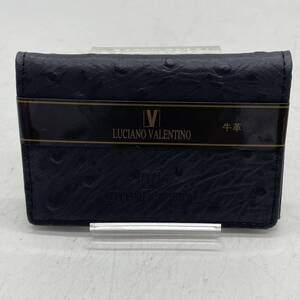 KO945●LUCIANO VALENTINO ルチアーノ バレンチノ 名刺入れ カードケース 黒 ブラック 未使用品