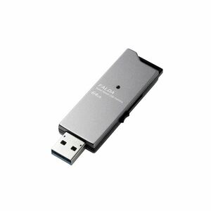【新品】エレコム USBメモリー／USB3.0対応／スライド式／高速／DAU／64GB／ブラック MF-DAU3064GBK