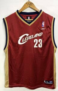 ■ 子供用 Reebok リーボック NBA ” Cavaliers #23 JAMES ” レブロン ジェームス バスケ ユニフォーム 古着 XL キャバリアーズ 観戦 ■