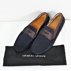 ジョルジオアルマーニ GIORGIO ARMANI ドライビングシューズ X2A050 XAP28 サイズUS10 