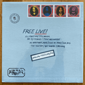 ◆FREE/フリー◆US盤LP/FREE LIVE!//シュリンク付//PAUL RODGERS/PAUL KOSSOFF/ANDY FRASER/SIMON KIRKE