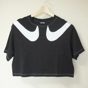 新品M★ナイキ NIKE 黒/ブラック スウッシュショートスリーブTシャツ/DD5591