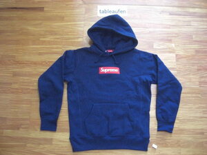 【新品未使用】16aw Supreme Box Logo Hooded Sweatshirt Navy small シュプリーム 紺 Sサイズ ボックスロゴ パーカー フーディー