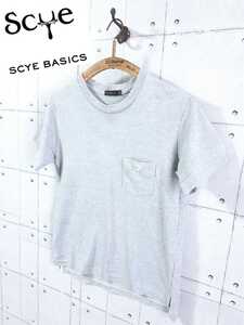 1000円スタート！売り切り！SCYE BASICS 胸ポケット　Tシャツ　ワンポイント　刺繍　サイ　ベーシックス