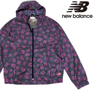 L・新品★ニューバランス/NEW BALANCE★撥水素材・超軽量・グラフィック ライトパッカブルジャケット●品番：JWJP9004 PGM●定価9,890円/紫