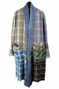 GREG LAUREN / 新品 LONG GU with POCKET / KIMONO ロング カーディガン / size 2 (マルチカラー) KIMONO グレッグローレン