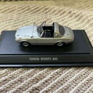 絶版品　エブロ製　1/43 トヨタスポーツ800(シルバー) ハードトップ有り