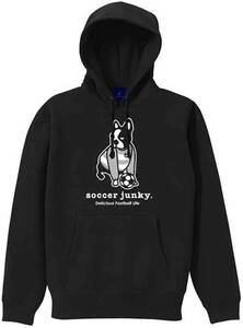 SALE! soccer junky (サッカージャンキー) 裏起毛 プル パーカー (M) BLACK SJ18816 | futsal フットサル ブラック セール