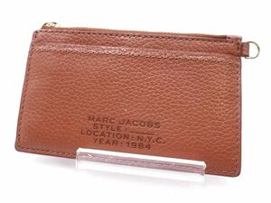 ネコポスOK MARC JACOBS マークジェイコブス レザー パスケース コインケース 財布 茶 ■■ ☆ eib1 レディース