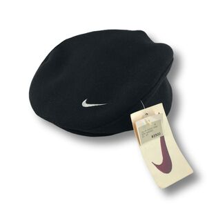 《美品◎》NIKE ナイキ★新品タグ付*スウッシュ*ワンポイント*ハンチング*ベレー帽*帽子*ブラック*サイズONE SIZE(AC1298)◆S60