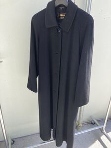 refle0 【中古】ロングコート カシミヤコート 黒 アウター 着丈115cm カシミヤ100% 裏地キュプラ レディース ブラックフォーマル 中国製