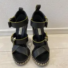 BALENCIAGA サンダル 黒 レザー 高ヒール