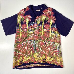 【L】SunSurf Hawaiian Shirt 東洋エンタープライズ サンサーフ ハワイアン シャツ アロハ レーヨン 半袖(M32181) T509