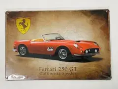 【 新品 】ブリキ製  看板  Ferrari 250GT California