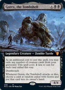 MTG ■黒/英語版■ 《墓甲羅、ゴーレックス/Gorex, the Tombshell》▲拡張アート▲ イニストラード:真夜中の狩り統率者 MIC