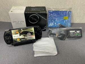 1円〜 動作品 PSP プレイステーションポータブル PSP-3000 ピアノブラック 本体 SONY ソニー 箱説付