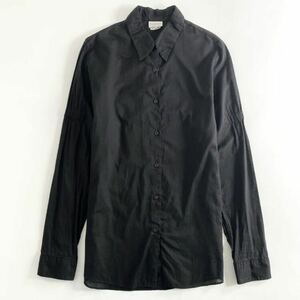 12d5 《美品》 ライカ期 DRIES VAN NOTEN ドリスヴァンノッテン 長袖シャツ ロングスリーブ ブラウス 38 ブラック コットン