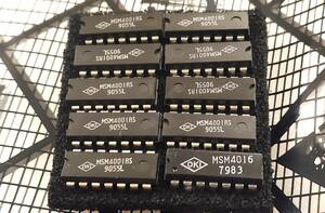 ビンテージロジックIC 1979年 沖電気 CMOS-IC 4000シリーズ MSM4001RS , MSM4016 , MSM4069RS 16個1セット品