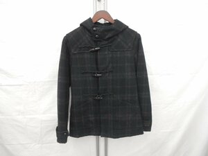 【JOURNAL STANDARD】ジャーナルスタンダード メンズショートダッフルコート　ネイビー×チャコール　チェック　Sサイズ　SY02-VK5