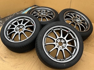 ホイール付タイヤ４本セット WORK EMOTION 11F 17×7.5+50PCD100 ホイール付タイヤ４本セット 11F 17×7.5+50 PCD100 215/45/17 2021年製