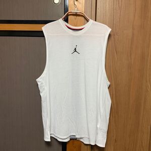 AIRJORDANNIKE ナイキ ノースリーブシャツ タンクトップ DRIFITジョーダン3XL 大きいサイズ4Lスポーツ バスケ野球ホワイト白