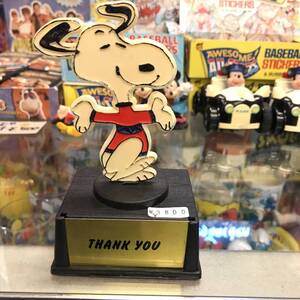 ヴィンテージ★AVIVA　SNOOPY　トロフィー　③　フィギュア☆スヌーピー、レトロ、ピーナッツ、THANK YOU