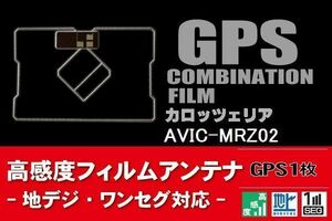 GPS一体型 フィルムアンテナ 1枚 カロッツェリア carrozzeria 対応 AVIC-MRZ02 ナビ 載せ替え 高感度 地デジ