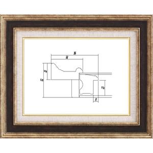 額縁　油絵/油彩額縁 アクリル付 8159-TO M3号 ゴールド/ブラウン