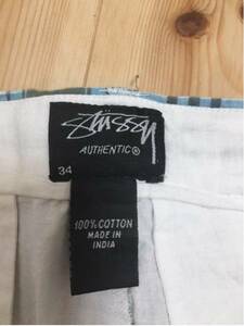 STUSSY ステューシー チェックハーフパンツ 34