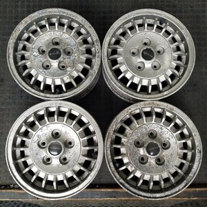 管理番号：Ｓ11-20【4本価格】【14x5.5J 5x114.3 ET+42 ハブ60】マツダ純正・カペラ 旧車等・直接引取可能・適格請求書発行可能