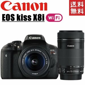 キヤノン Canon EOS kiss X8i ダブルレンズセット デジタル 一眼レフ カメラ 中古