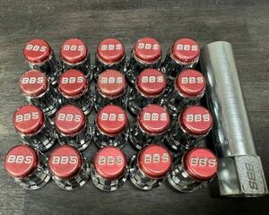 BBS レーシング・ラグナットキット シルバー/レッド