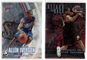 NBA 00-01 Fleer GAME TIME Allen Iverson アレン・アイバーソン 　2種セット 　 新品ミント状態品