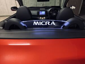 valkyrie style ニッサン　マーチ　マイクラ　micra C+C FHZK12 MICRA 専用ウィンドディフレクター　LED 白....