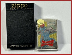 100【ZIPPO★ジッポー】【LIMITED No.0263：Budweiser バドワイザー/LIFETIME GUARANTEE】コレクション品 着火未確認　当時もの