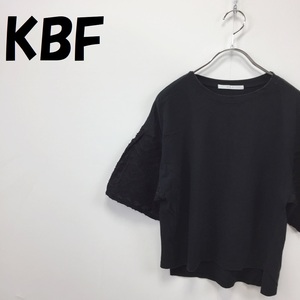 【人気】KBF/ケービーエフ レーススリーブ 半袖 カットソー Tシャツ アーバンリサーチ ブラック サイズone レディース/S2277