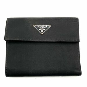 A6　PRADA 　プラダ　折り畳み財布　ブラック