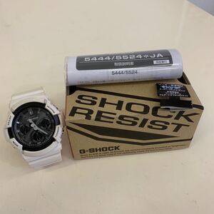 CASIO G-SHOCK カシオ Gショック ソーラー電波腕時計 アナデジモデル ホワイト/ブラックGAW-100B-7AJF